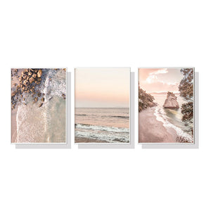 NNEDSZ Wall Art 40cmx60cm Amazing Newzealand 3 Sets White Frame Canvas