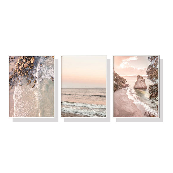 NNEDSZ Wall Art 50cmx70cm Amazing Newzealand 3 Sets White Frame Canvas