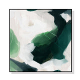 NNEDSZ Wall Art 60cmx60cm French Abstract Green Black Frame Canvas