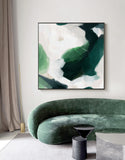 NNEDSZ Wall Art 70cmx70cm French Abstract Green Black Frame Canvas
