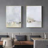 NNEDSZ Wall Art 50cmx70cm Abstract golden white 3 Sets Gold Frame Canvas