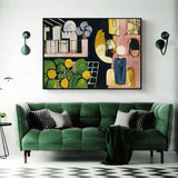 NNEDSZ Wall Art 60cmx90cm Moroccans By Henri Matisse Black Frame Canvas
