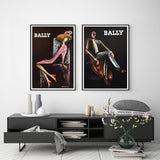 NNEDSZ Wall Art 50cmx70cm Bally Man & Woman 2 Sets Black Frame Canvas