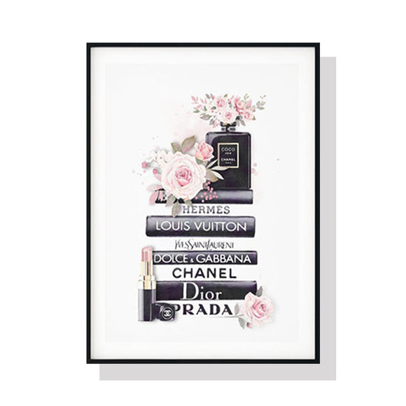 NNEDSZ Wall Art 60cmx90cm Fashion Book Black Frame Canvas