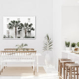 NNEDSZ Wall Art 50cmx70cm Palm Tree White Frame Canvas
