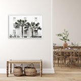 NNEDSZ Wall Art 70cmx100cm Palm Tree White Frame Canvas