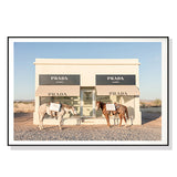 NNEDSZ Wall Art 50cmx70cm Horses Fashion Black Frame Canvas