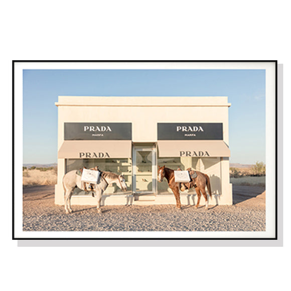 NNEDSZ Wall Art 60cmx90cm Horses Fashion Black Frame Canvas