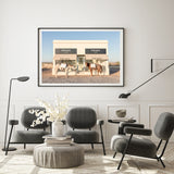 NNEDSZ Wall Art 60cmx90cm Horses Fashion Black Frame Canvas