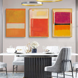 NNEDSZ Wall Art 50cmx70cm Colourful 3 Sets By Mark Rothko Black Frame Canvas
