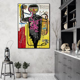 NNEDSZ Wall Art 70cmx100cm Versus Medici Black Frame Canvas