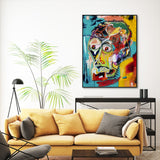 NNEDSZ Wall Art 60cmx90cm Pop Art Head Black Frame Canvas