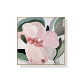 NNEDSZ Wall Art 70cmx70cm Floral Hand Painting Style Wood Frame Canvas