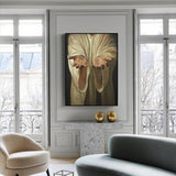 NNEDSZ Wall Art 60cmx90cm Jesus Nail Hand Black Frame Canvas