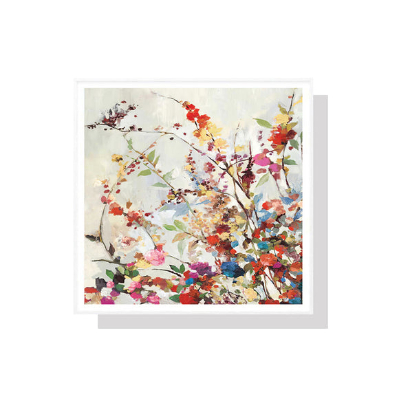 NNEDSZ Wall Art 50cmx50cm Coming Spring Square Size White Frame Canvas