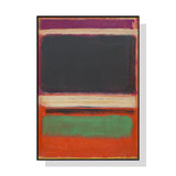 NNEDSZ Wall Art 60cmx90cm Black Orange Green By Mark Rothko Black Frame Canvas