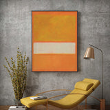 NNEDSZ Wall Art 80cmx120cm Yellow By Mark Rothko Black Frame Canvas
