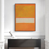 NNEDSZ Wall Art 80cmx120cm Yellow By Mark Rothko Black Frame Canvas