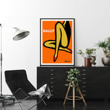 NNEDSZ Wall Art 100cmx150cm Orange Legs Black Frame Canvas