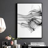 NNEDSZ Wall Art 70cmx100cm Stylish Abstract Black 2 Sets Black Frame Canvas