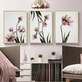 NNEDSZ Wall Art 100cmx150cm Tulip Flower 3 Sets Gold Frame Canvas