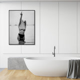 NNEDSZ Wall Art 60cmx90cm Feminist Print Black Frame Canvas