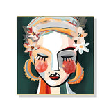 NNEDSZ Wall Art 40cmx40cm Sophie II Gold Frame Canvas