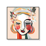 NNEDSZ Wall Art 80cmx80cm Sophie Black Frame Canvas