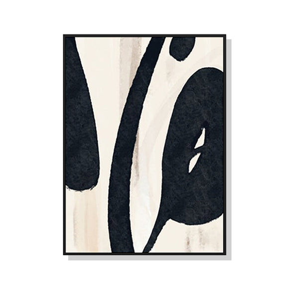 NNEDSZ Wall Art 80cmx120cm Black Ink Black Frame Canvas