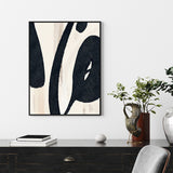 NNEDSZ Wall Art 70cmx100cm Black Ink Black Frame Canvas