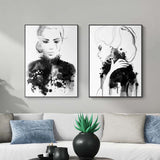 NNEDSZ Wall Art 50cmx70cm Watercolor Sketch 2 Sets Black Frame Canvas
