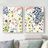 NNEDSZ Wall Art 40cmx60cm Flower Composition 2 Sets Gold Frame Canvas