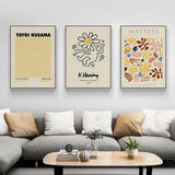 NNEDSZ Wall Art 50cmx70cm Matisse, Keith Haring, Yayoi Kusama 3 Sets Black Frame Canvas