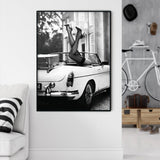 NNEDSZ Wall Art 50cmx70cm High Heels in Classic Car Black Frame Canvas