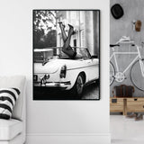 NNEDSZ Wall Art 60cmx90cm High Heels in Classic Car Black Frame Canvas
