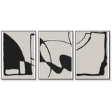 NNEDSZ Wall Art 40cmx60cm Black Beige 3 Sets Black Frame Canvas