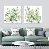NNEDSZ Wall Art 50cmx50cm Sage Garden By Carol Robinson 2 Sets White Frame Canvas