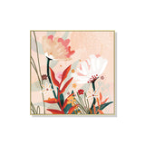 NNEDSZ Wall Art 40cmx40cm Native Floral Gold Frame Canvas