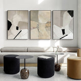 NNEDSZ Wall Art 70cmx100cm Modern Abstract 3 Sets Black Frame Canvas