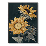 NNEDSZ Wall Art 40cmx60cm Sunflowers Black Frame Canvas