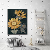 NNEDSZ Wall Art 50cmx70cm Sunflowers Black Frame Canvas