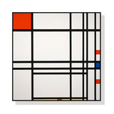 NNEDSZ Wall Art 40cmx40cm Abstract Art By Piet Mondrian Black Frame Canvas