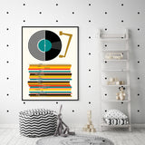 NNEDSZ Wall Art 90cmx135cm Music Black Frame Canvas