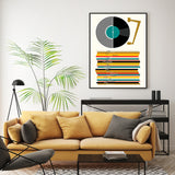 NNEDSZ Wall Art 50cmx70cm Music Black Frame Canvas