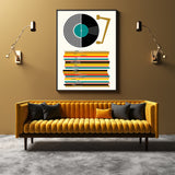 NNEDSZ Wall Art 70cmx100cm Music Black Frame Canvas
