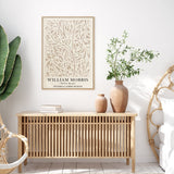 NNEDSZ Wall Art 90cmx135cm William Morris Neutral Wood Frame Canvas