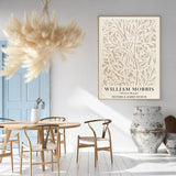 NNEDSZ Wall Art 60cmx90cm William Morris Neutral Wood Frame Canvas