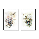 NNEDSZ Wall Art 40cmx60cm Berries And Protea 2 Sets Black Frame Canvas