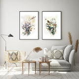 NNEDSZ Wall Art 80cmx120cm Berries And Protea 2 Sets Black Frame Canvas