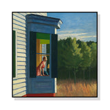 NNEDSZ Wall Art 70cmx70cm Cape Cod Morning By Edward Hopper Black Frame Canvas